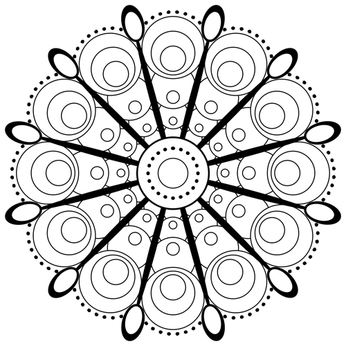 Circle Time Mandala (M1) - Free Printable Coloring Pages by Color a Mandala