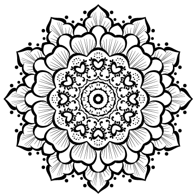 Flower Fun (M5) - Free Printable Coloring Pages by Color a Mandala