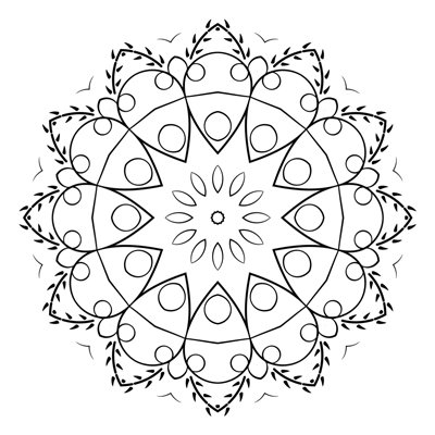 Flower Mandala (M106) - Free Printable Coloring Pages by Color a Mandala