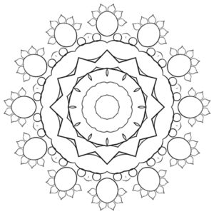 Mandala (M87) - Free Printable Coloring Pages by Color a Mandala