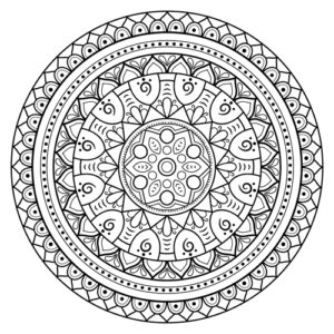 Hearts Mandala (M2) - Free Printable Coloring Pages by Color a Mandala