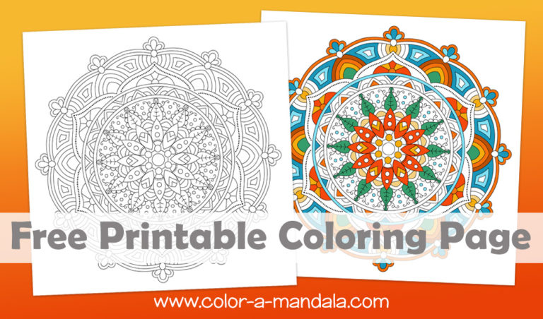 Mandala Coloring Page (M125) - Free Printable Coloring Pages by Color a ...