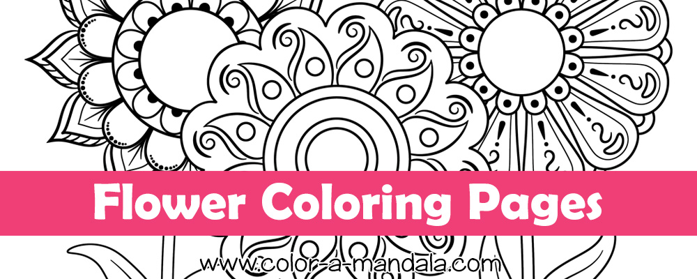free printable coloring book pages of flowers