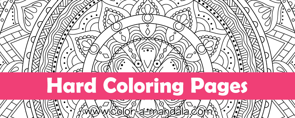mandala coloring hard