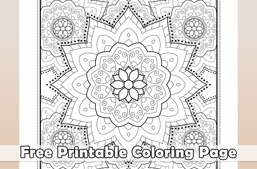 FREE Printable Mandala Color by Number Worksheets