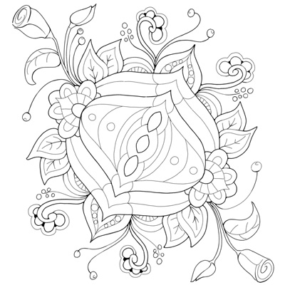 flower mandala coloring page
