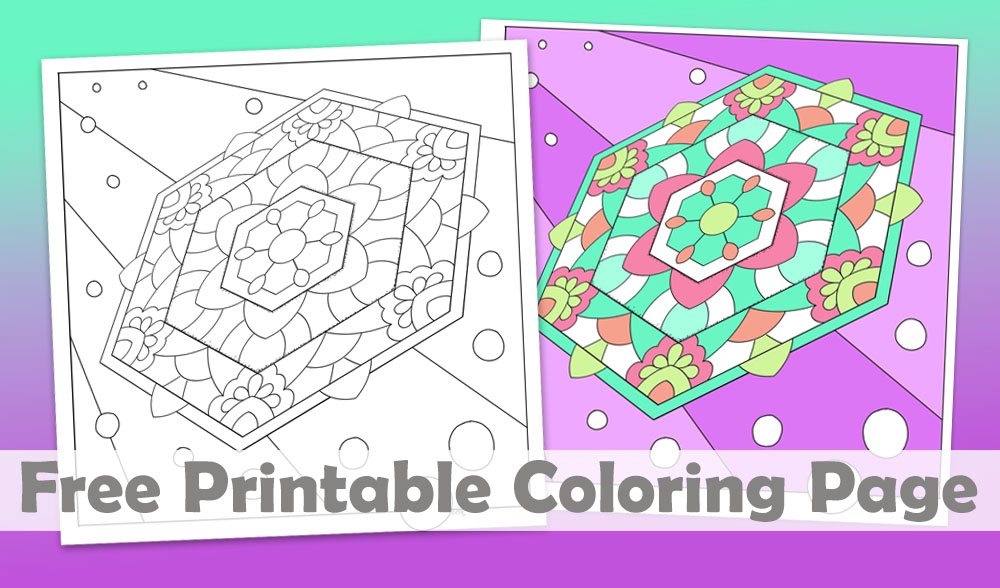 Free printable Topsy Turvy Mandala  coloring page. 