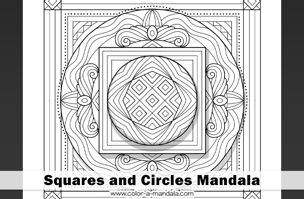 Elegant vintage inspired mandala coloring page.