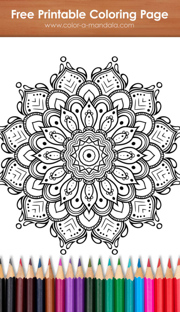 Unwind with a Beautiful Mandala Flower Coloring Page