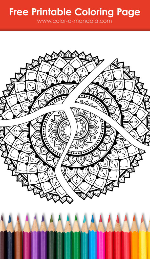 Broken Mandala Coloring Page: Find Beauty in Imperfection