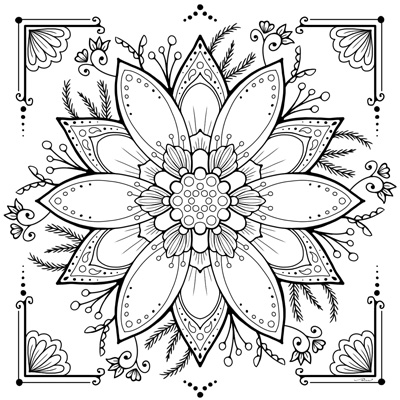 Floral Beauty coloring page