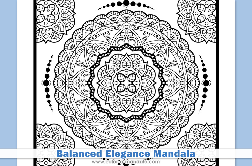 Image of a mandala coloring page