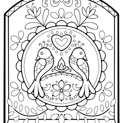 Love Birds Coloring Page