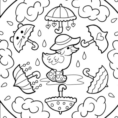 Link image to Rainy Day coloring page