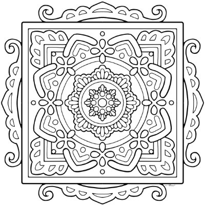 Ornamental Star Mandala