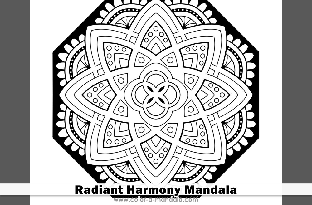 Image of a mandala coloring page